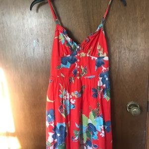 Hollister Red Floral Sundress